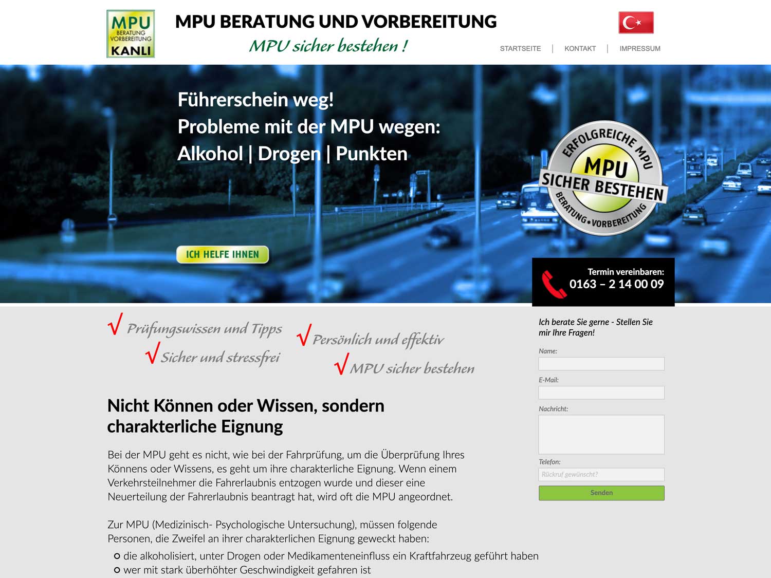 Website MPU Beratung
